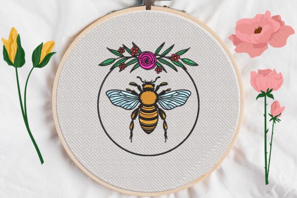 Bee Flower Embroidery Review for Boutique Sweatshirts