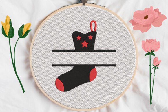 Christmas Sock Embroidery for Seasonal Creations