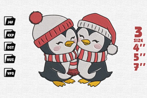 Couple Penguin Christmas Embroidery Review