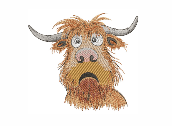 Funny Highland Cow Boy Embroidery Review