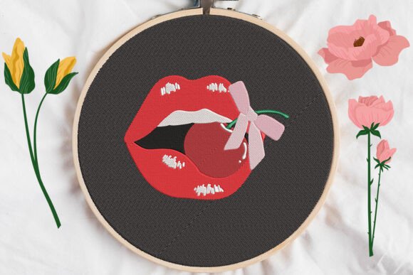 Lip Cherry and Bow Embroidery Review