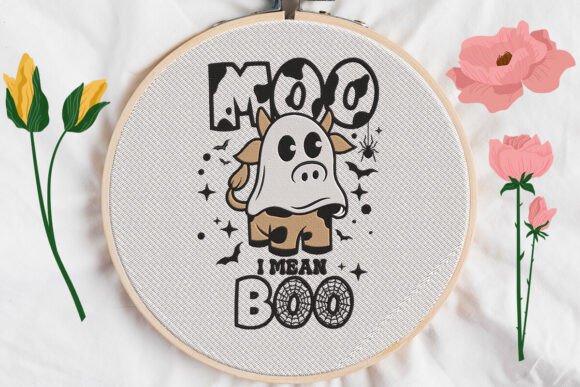 Moo I Mean Boo Embroidery Review
