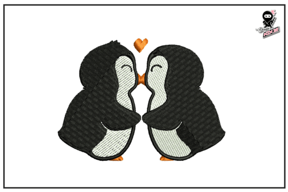 Penguins Couple in Love Embroidery Review