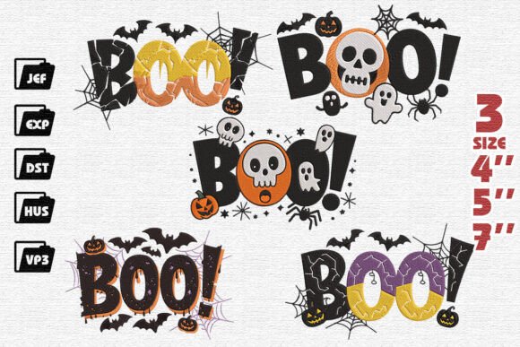 Set of 5 Boo Embroidery Review for Business Use