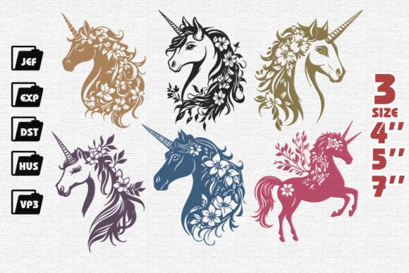 Set of 7 Elegant Unicorn Embroidery Review